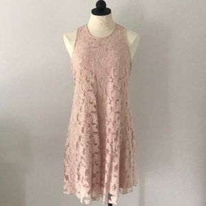 Calvin Klein Light Pink Floral Lace Dress